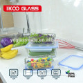storage container about Borosilicate glassware pyrex glass food container with airtight li